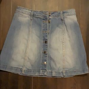 Button down jean skirt